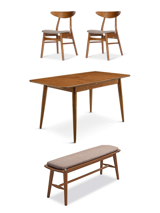 VARIETY Extendable Dining Table solid wood opening and closing table 