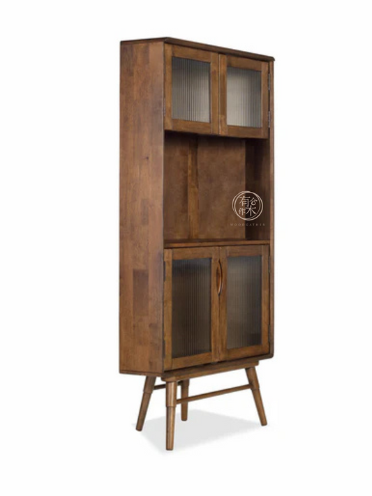 VARIETY Glass Door Corner Cabinet 02 實木玻璃角櫃