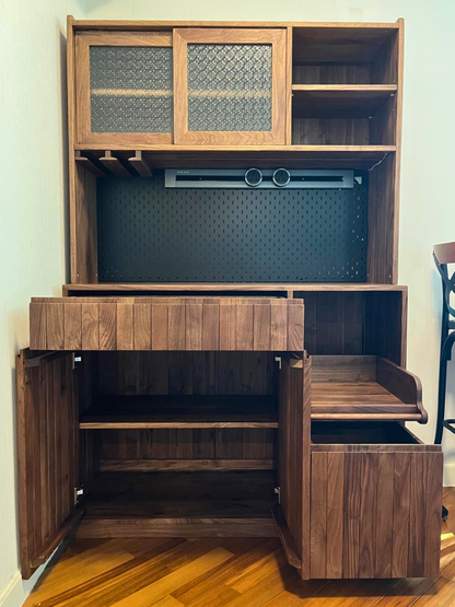 ［訂造案例］實木高餐邊櫃06