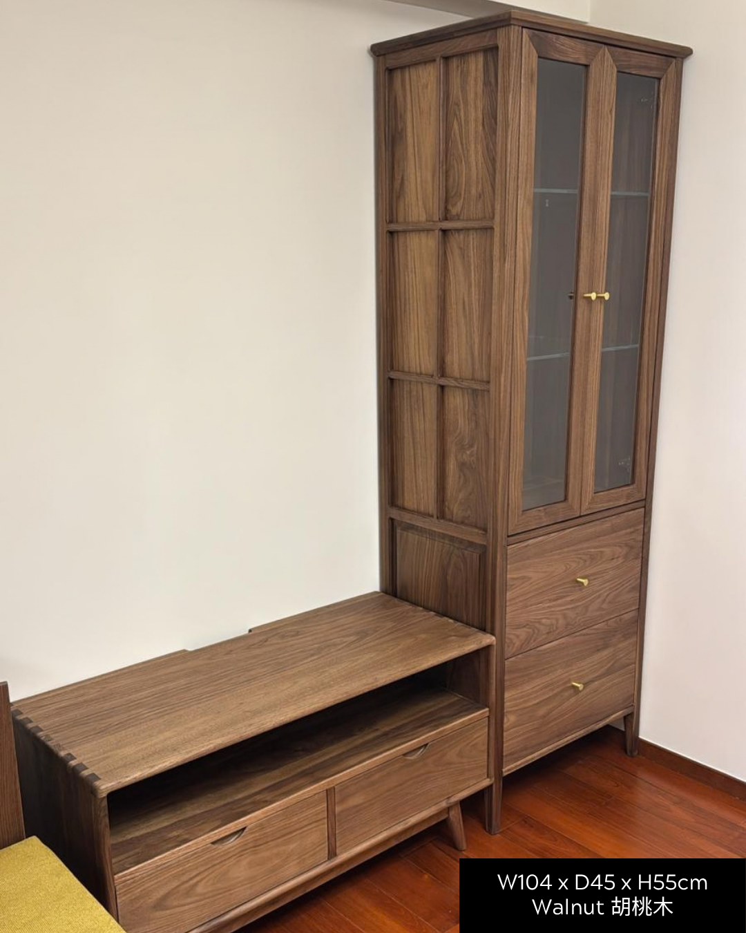 ［訂造案例］SIMPLY Drawer TV Board 實木電視櫃（2個櫃桶）