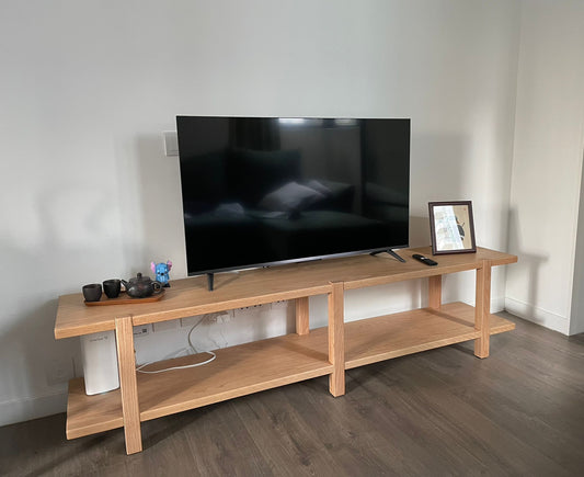 ［訂造案例］實木電視層架