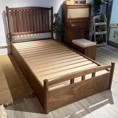 DELIGHT Bed Frame 01 Solid wood hydraulic bed frame (Windsor headboard style) | Non-hydraulic can be customized