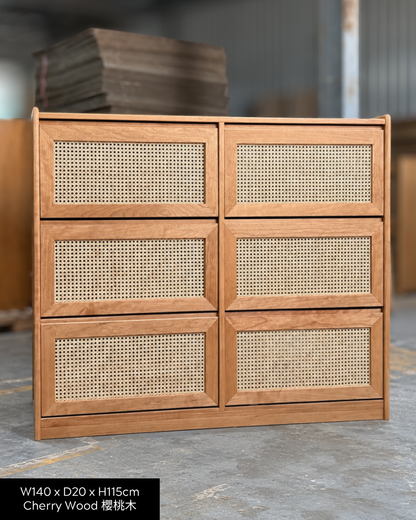 ［訂造案例］DELIGHT Flip Down Slim Shoe Cabinet 01 (6-door) 實木薄鞋櫃（六門）