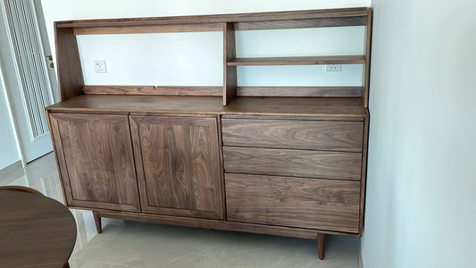 ［訂造案例］實木餐邊櫃10