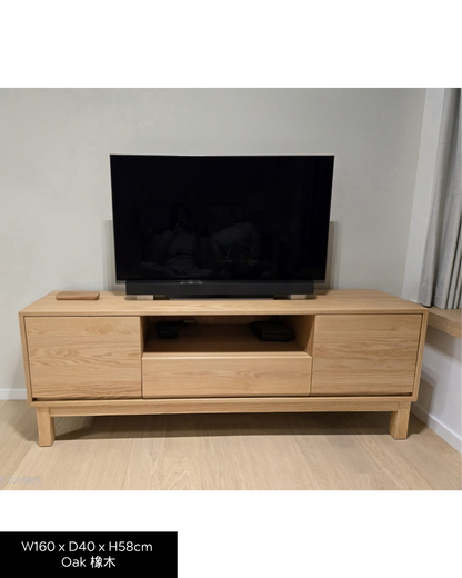SIMPLY 3-Drawer TV Board 實木電視櫃