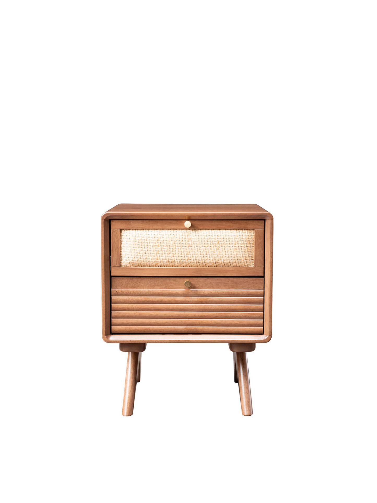 VARIETY-Cherry Nightstand 01 solid wood rattan bedside table
