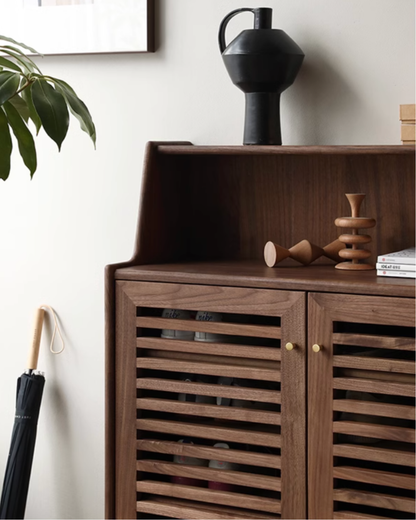 SIMPLY Slatted Shoe Cabinet 實木格柵鞋櫃