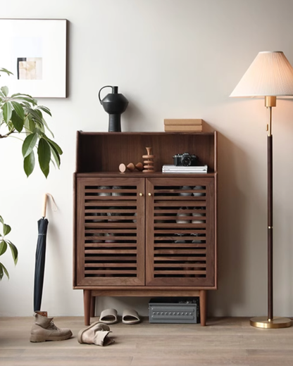 SIMPLY Slatted Shoe Cabinet 實木格柵鞋櫃