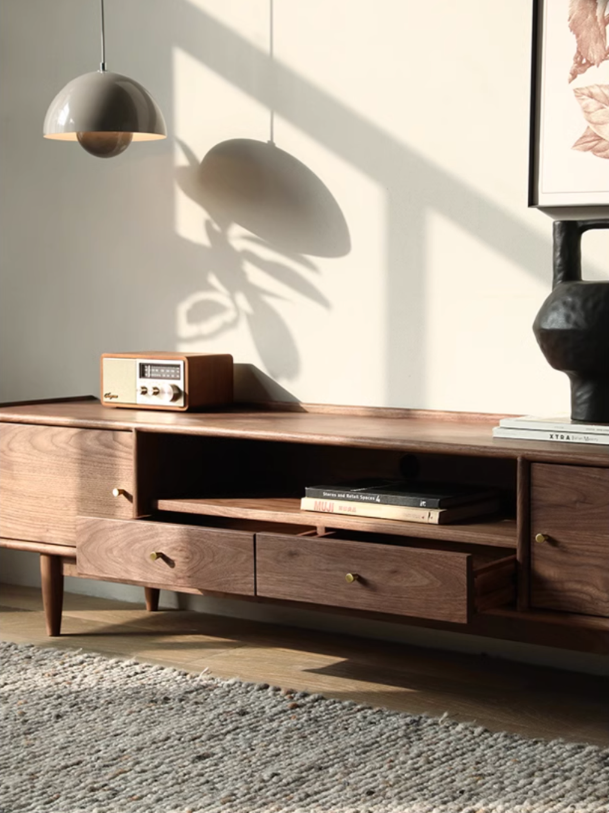 SIMPLY 2-drawer TV Board with 2-door 實木電視櫃