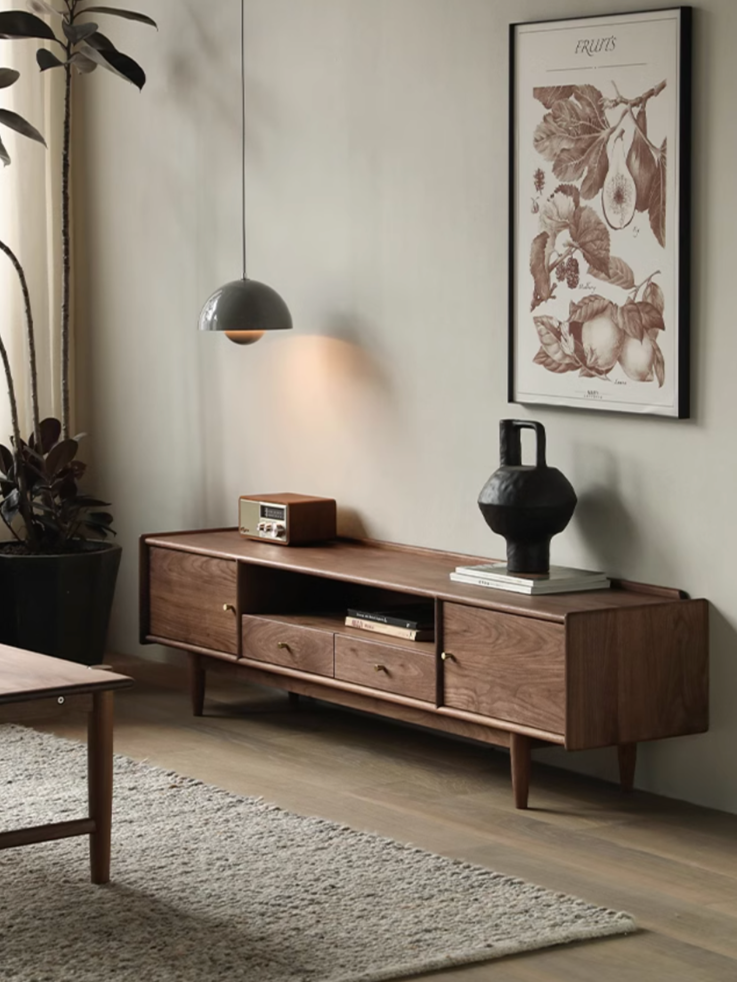 SIMPLY 2-drawer TV Board with 2-door 實木電視櫃