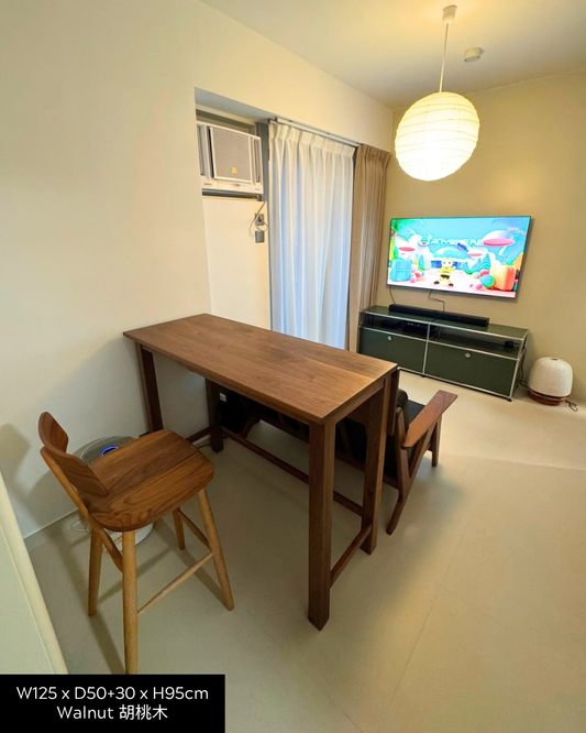 ［訂造案例］Solid Wood Extendable Bar Table 實木伸縮吧枱