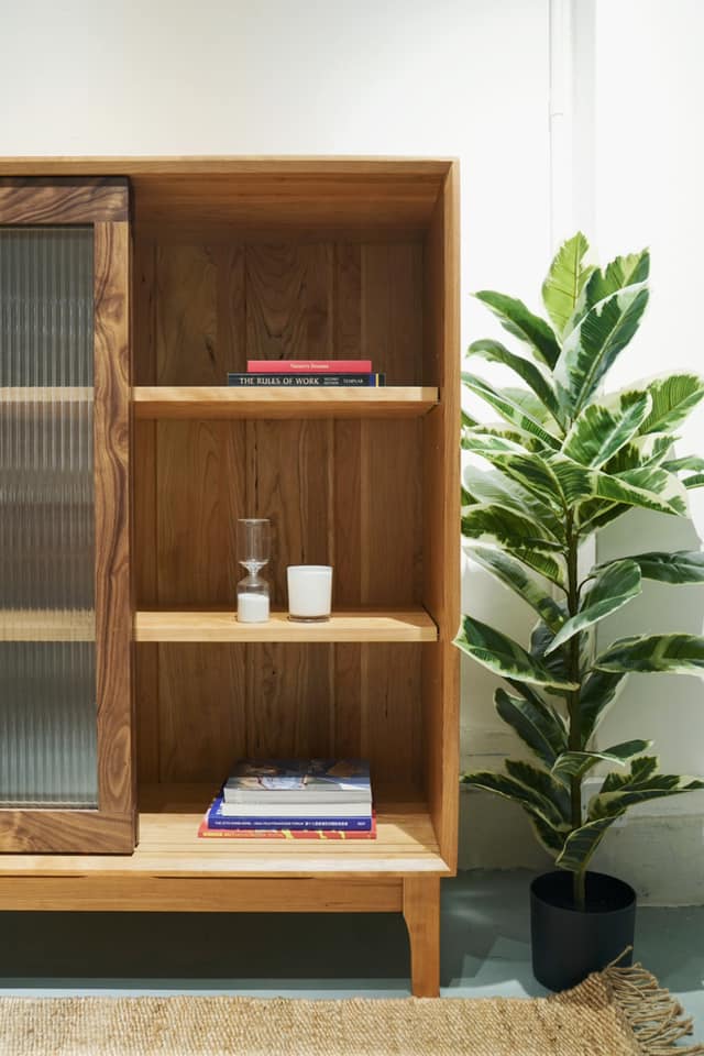 SIMPLY Solid Wood Sideboard with Slide door solid wood sliding door storage cabinet 