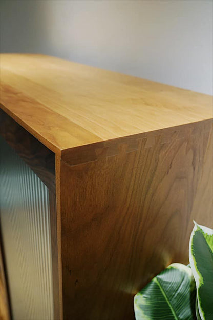 SIMPLY Solid Wood Sideboard with Slide door solid wood sliding door storage cabinet 