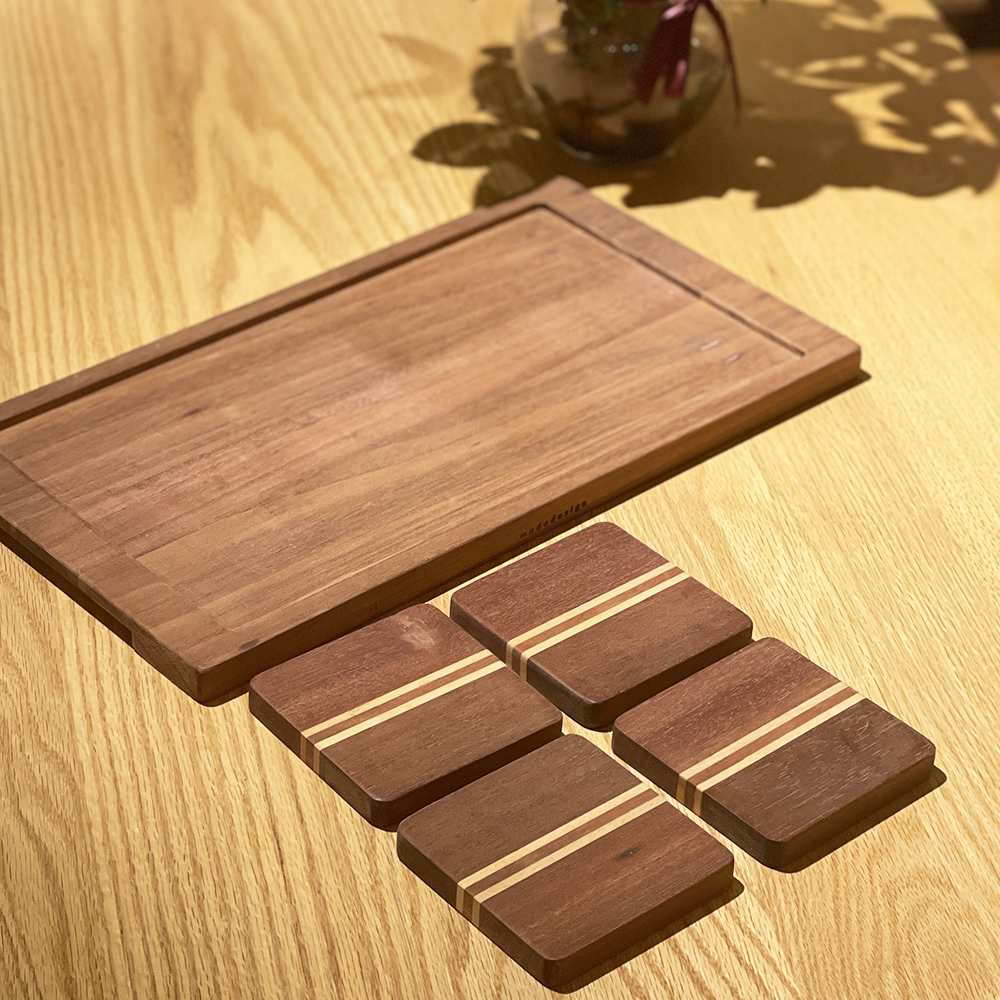 Solid wood dinner plates &amp; coasters 