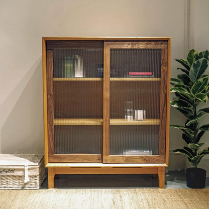 SIMPLY Solid Wood Sideboard with Slide door solid wood sliding door storage cabinet 