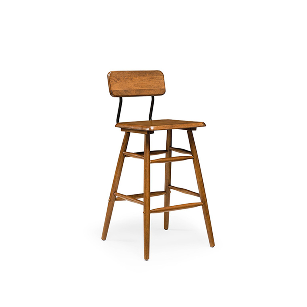 VARIETY Iron Bar Stool (a pair) solid wood bar stool