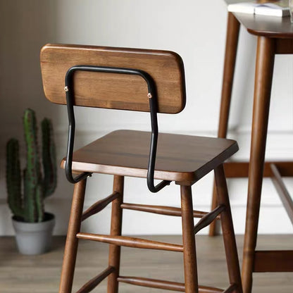 VARIETY Iron Bar Stool (a pair) solid wood bar stool