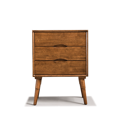 VARIETY Bedside Cabinet with 3-Drawer solid wood bedside table 