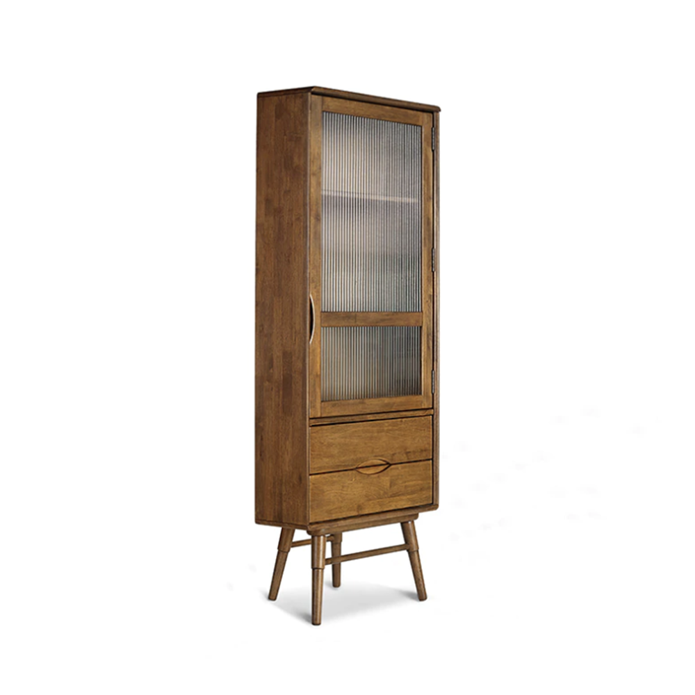 VARIETY Glass Door Corner Cabinet 01 實木玻璃角櫃