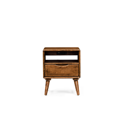 VARIETY Side Table (with socket) 002 solid wood bedside table (with plug style)