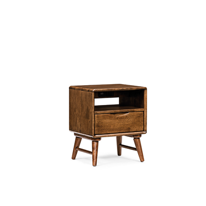 VARIETY Side Table (with socket) 002 solid wood bedside table (with plug style)