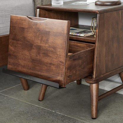 VARIETY Side Table with Large Drawer (with socket) solid wood bedside table (with plug style) 