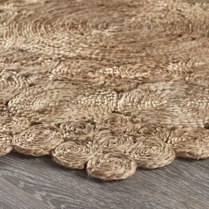 Natural Jute Hand-braided Rug 01 天然黃麻地毯 01